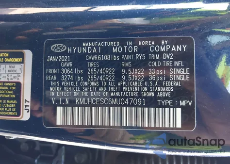 2021 Genesis Gv80 3.5T Awd from USA, damaged, VIN KMUHCESC6MU047091